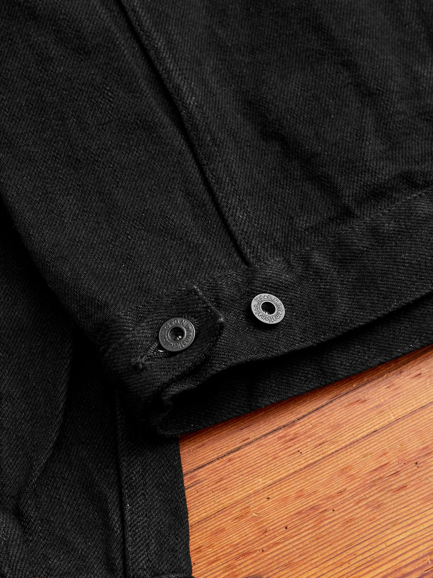 02527PRZ-BK "Secret Denim" 20oz Black Selvedge Denim Jacket