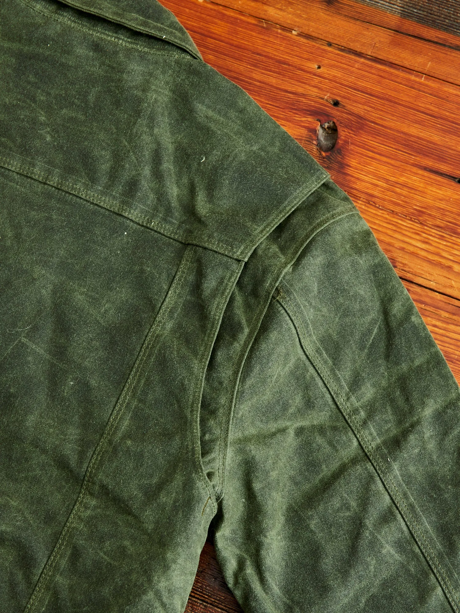 10oz Waxed Canvas Riders Jacket in Olive