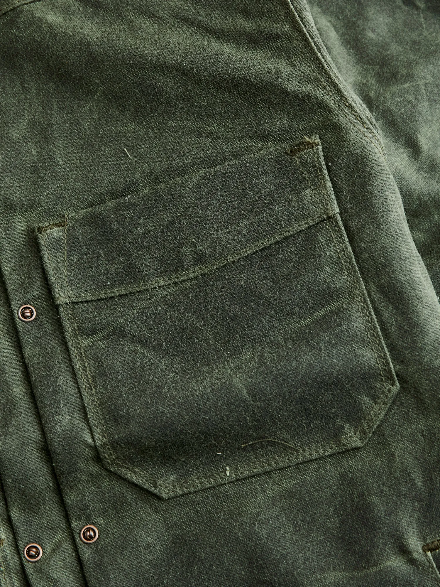 10oz Waxed Canvas Riders Jacket in Olive