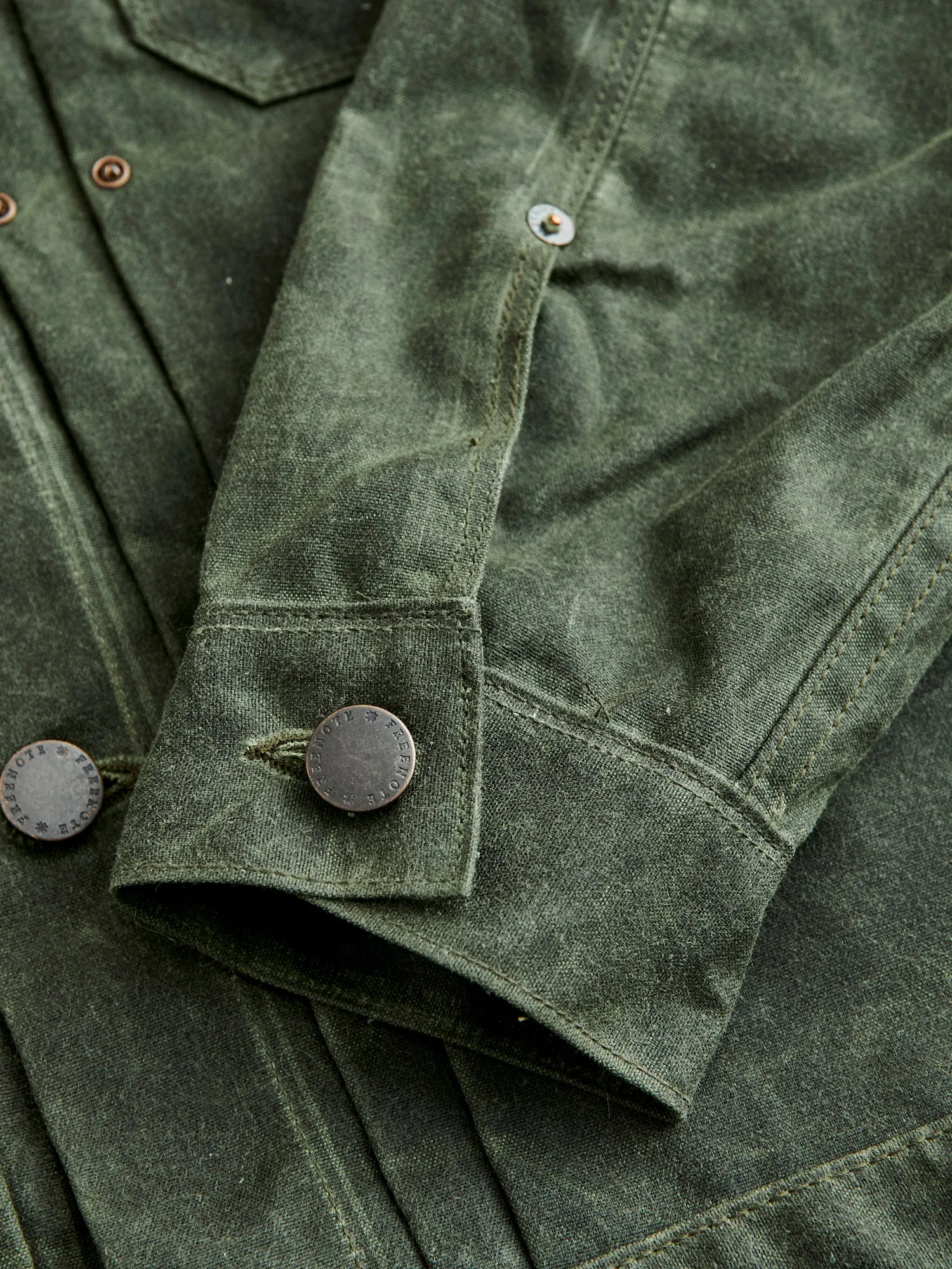 10oz Waxed Canvas Riders Jacket in Olive