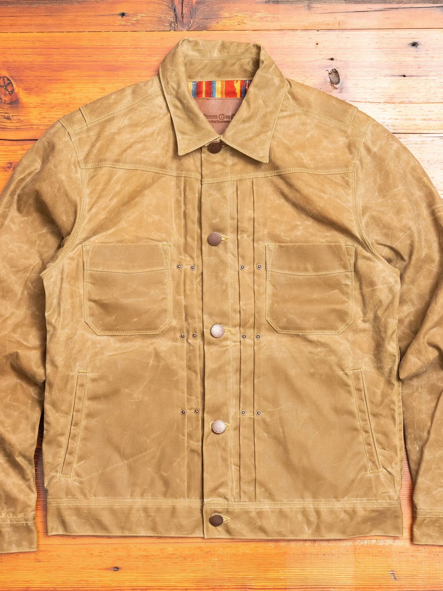 10oz Waxed Canvas Riders Jacket in Tobacco