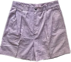 1989 Generra Pink Plaid Pleat Shorts     W30