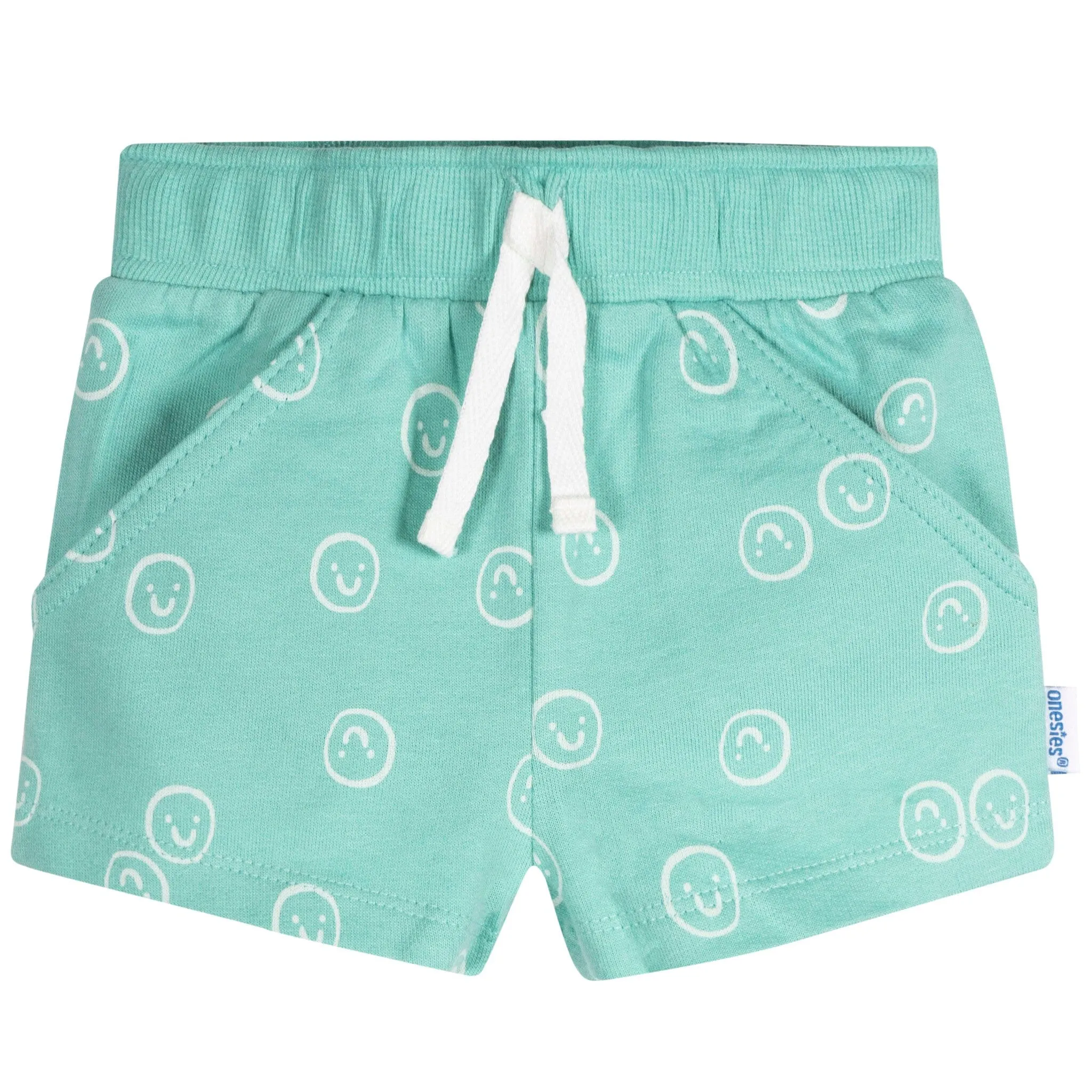 3-Pack Baby Neutral Smiley Faces Shorts