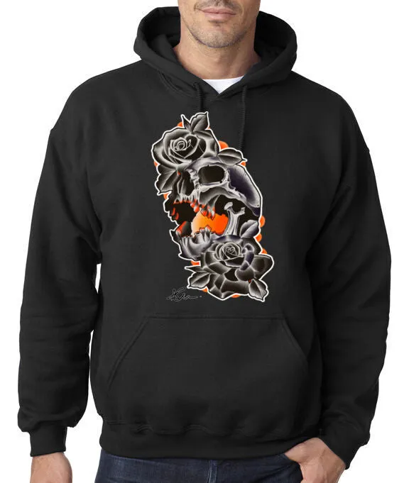 Art Society x Retro Kings CRONSHAW SKULL HOODIE BLACK