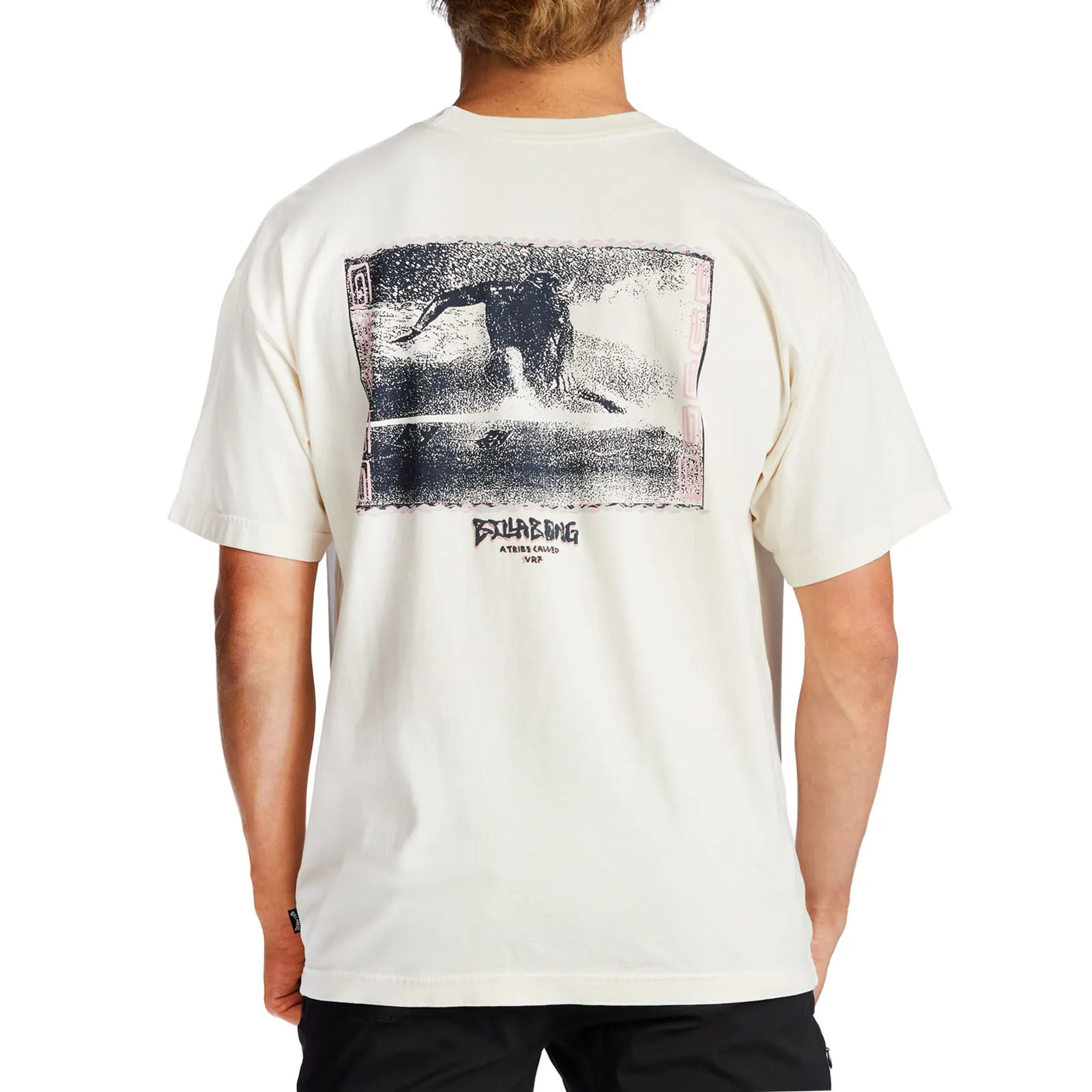 Billabong Mens Collision Crew Neck Cotton T-Shirt - Off White