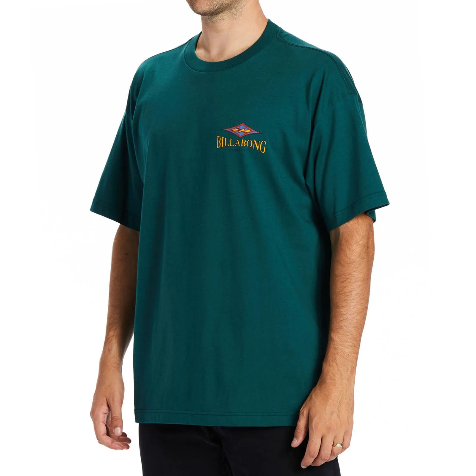 Billabong Mens Ridge Short Sleeve Crew Neck T-Shirt - Deep Teal