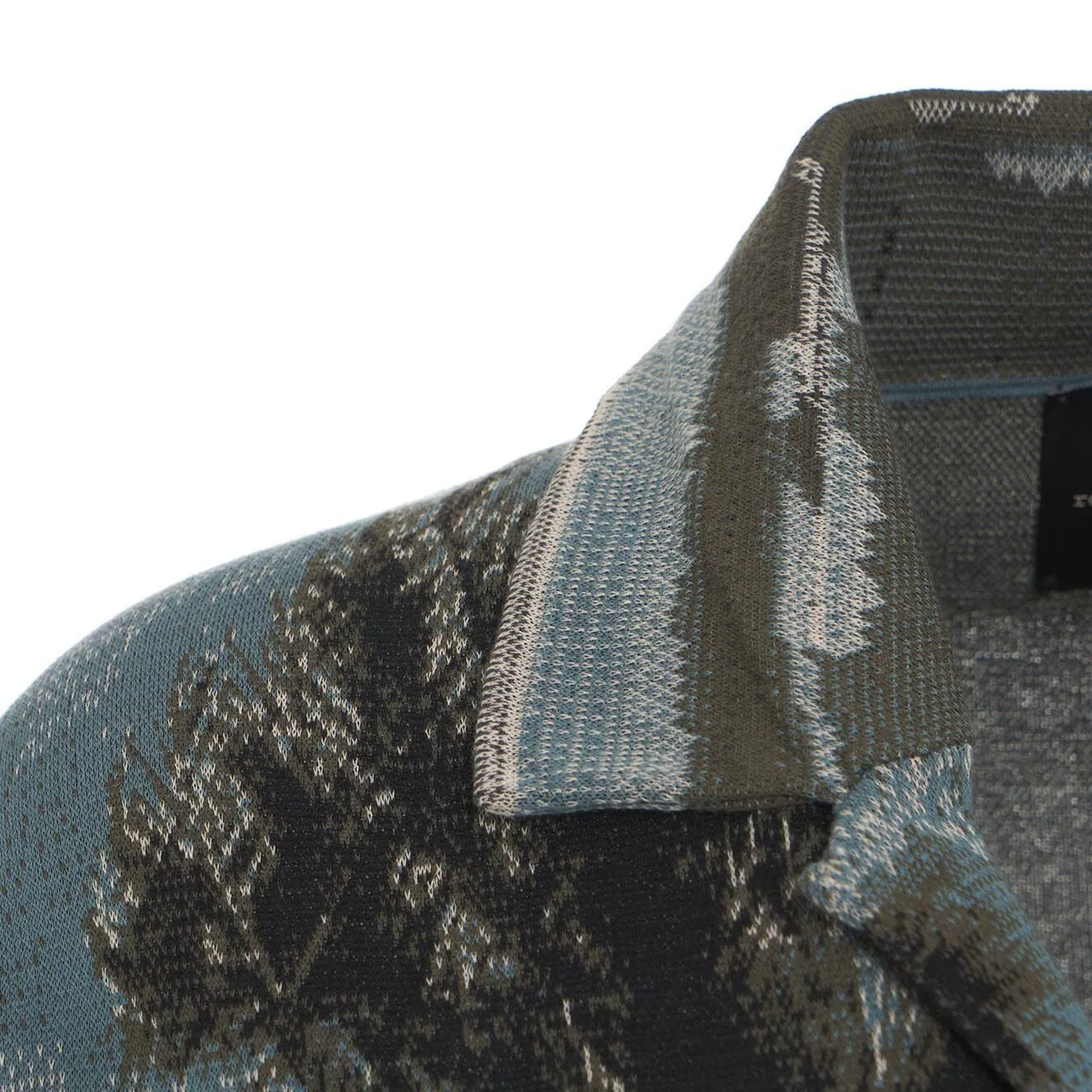 Blue Palms Jacquard Knit Shirt