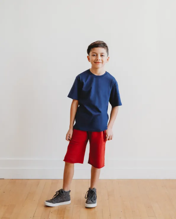 Boys Soft Cotton Jersey Short Sleeve Crew Tee | Bright Light Blue