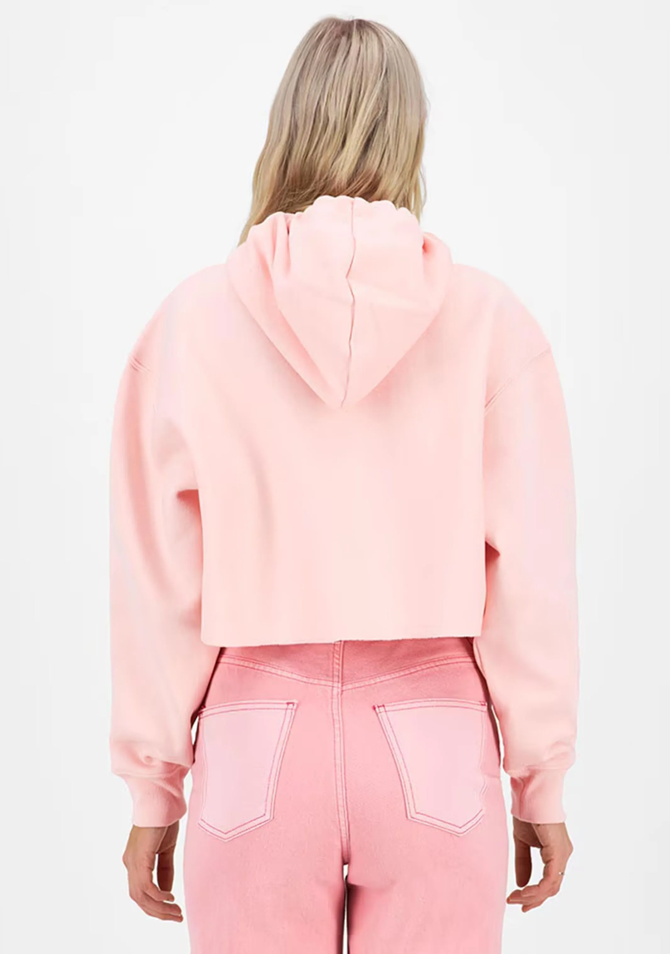 Champion Women's Reverse Weave Split Crop Hoodie <br> CRNYN IWQ