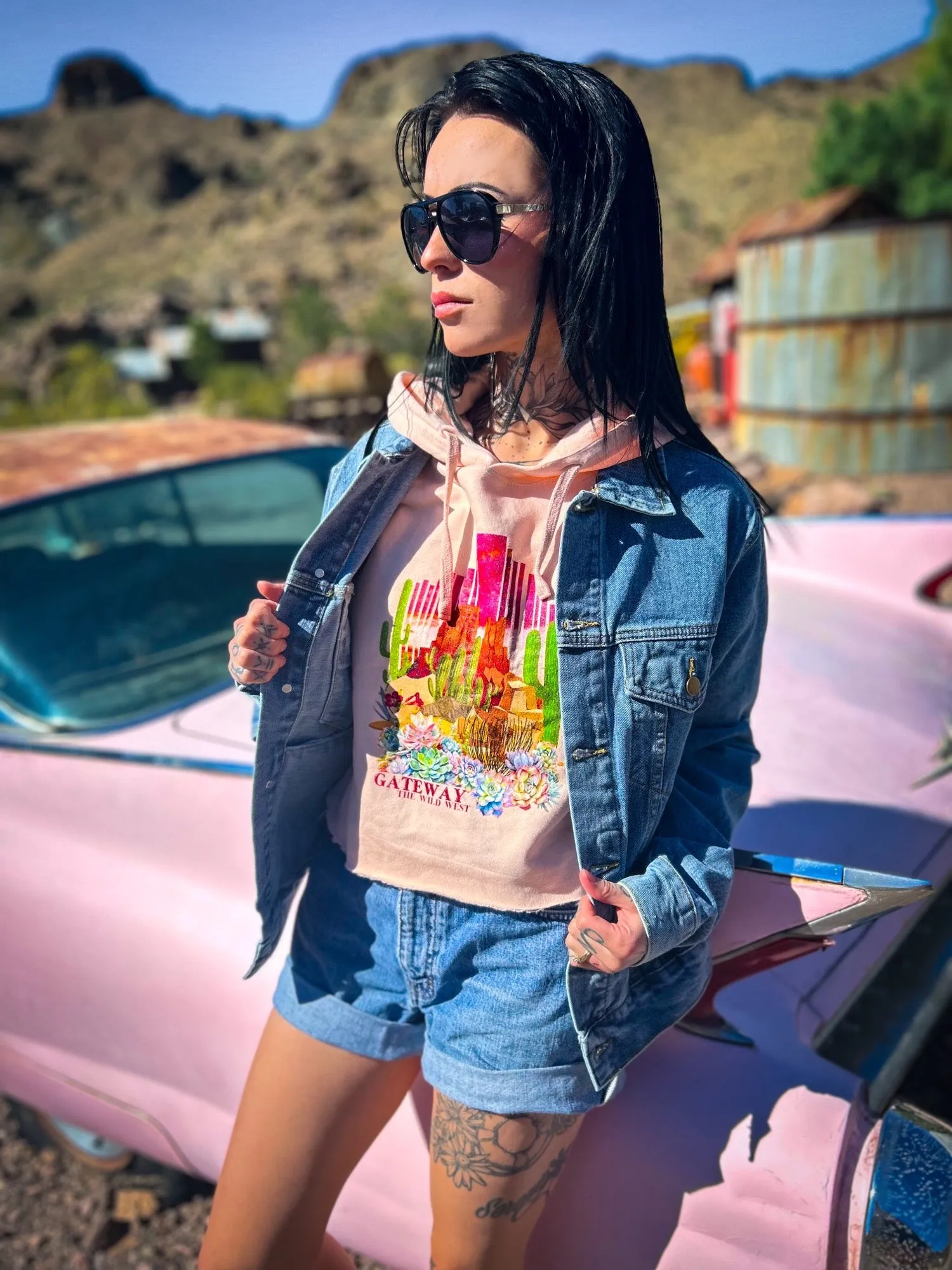 Desert Flower Denim Jacket