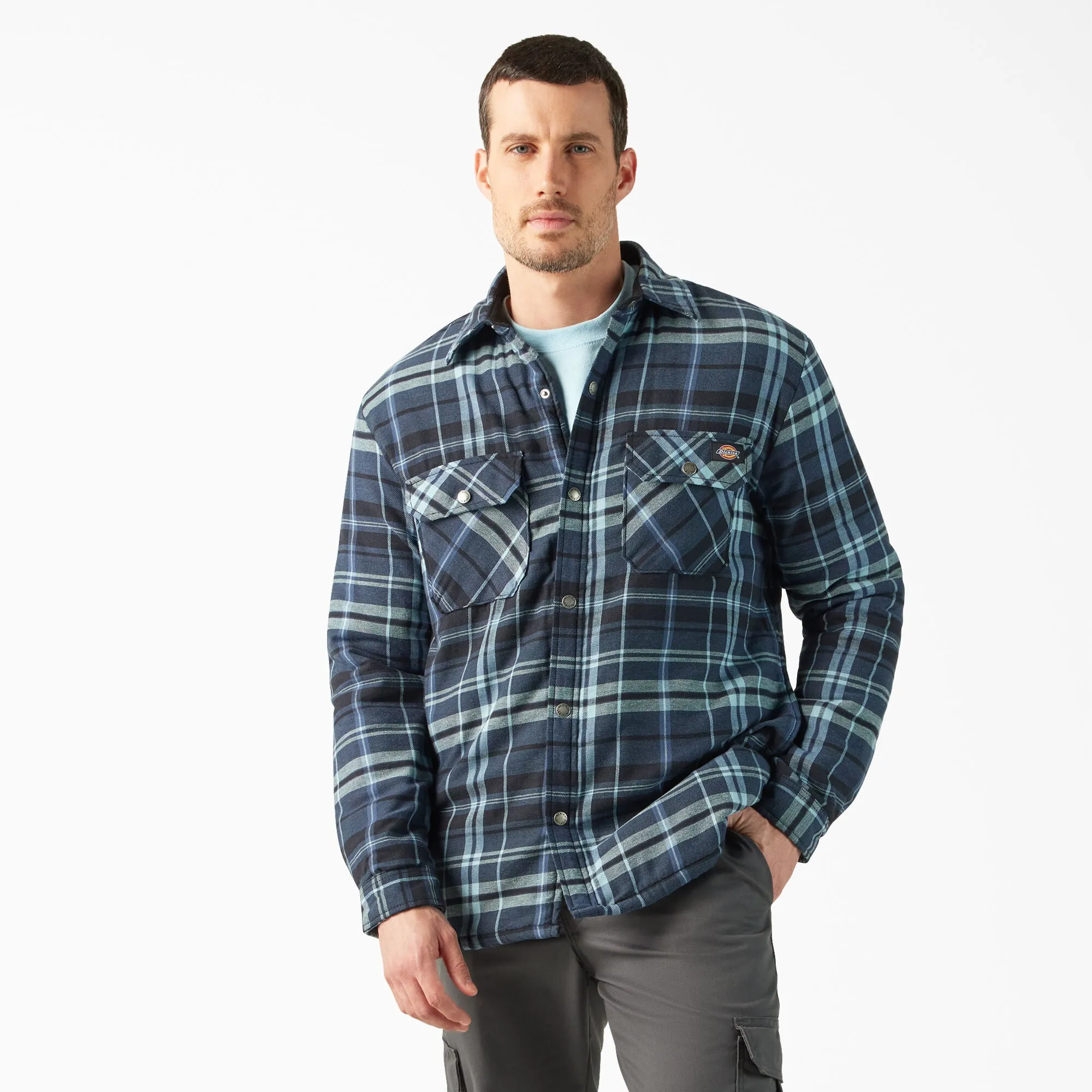 Dickies Men's Sherpa Lined Flannel Shirt Jac