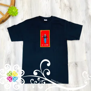 El Catrin Embroider Tee - Loteria Shirt