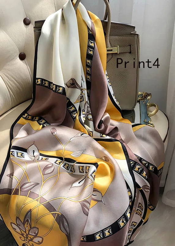 Elegant Print Spring And Autumn Silk Scarf ML2255