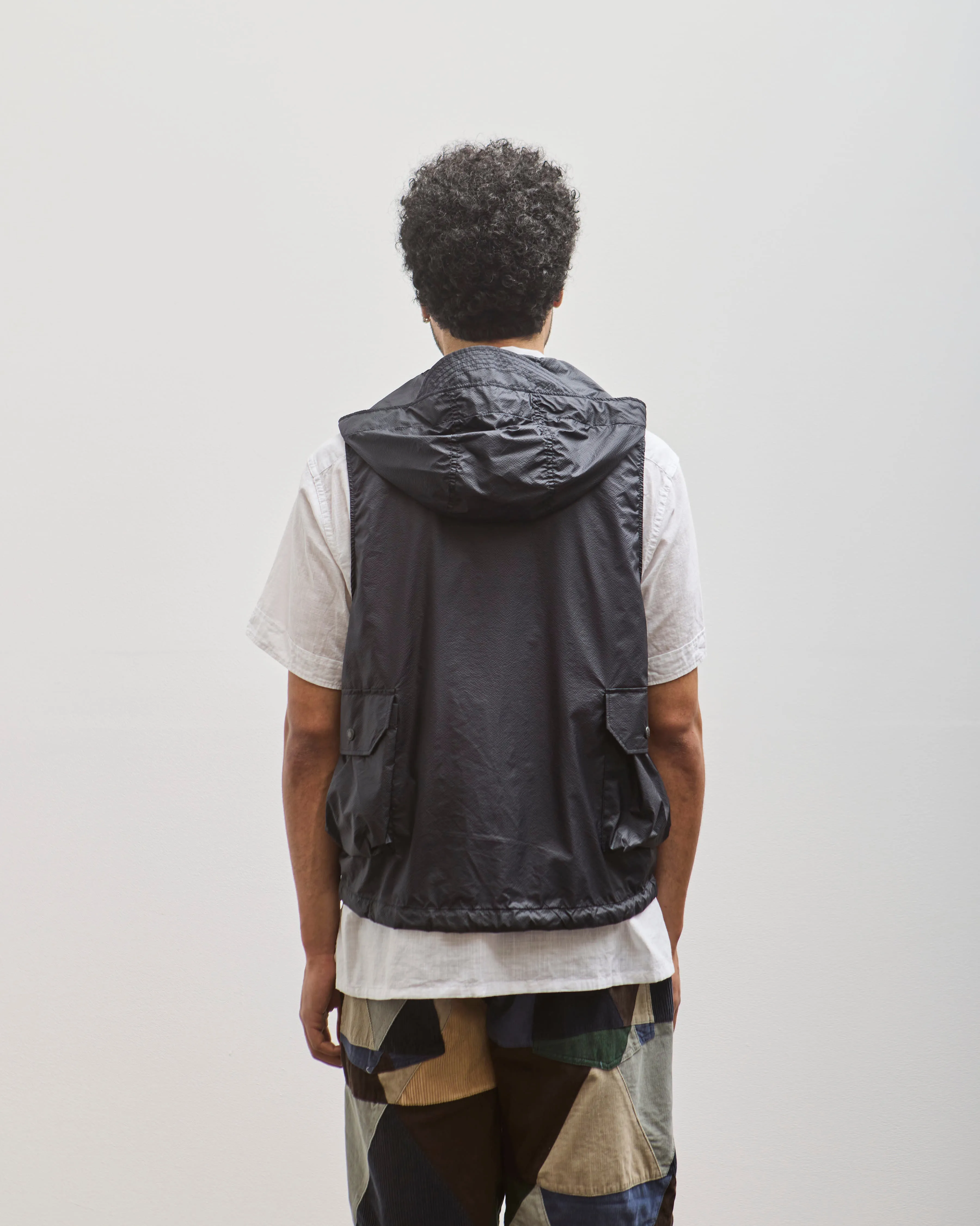 Engineered Garments Micro Ripstop Field Vest, Navy