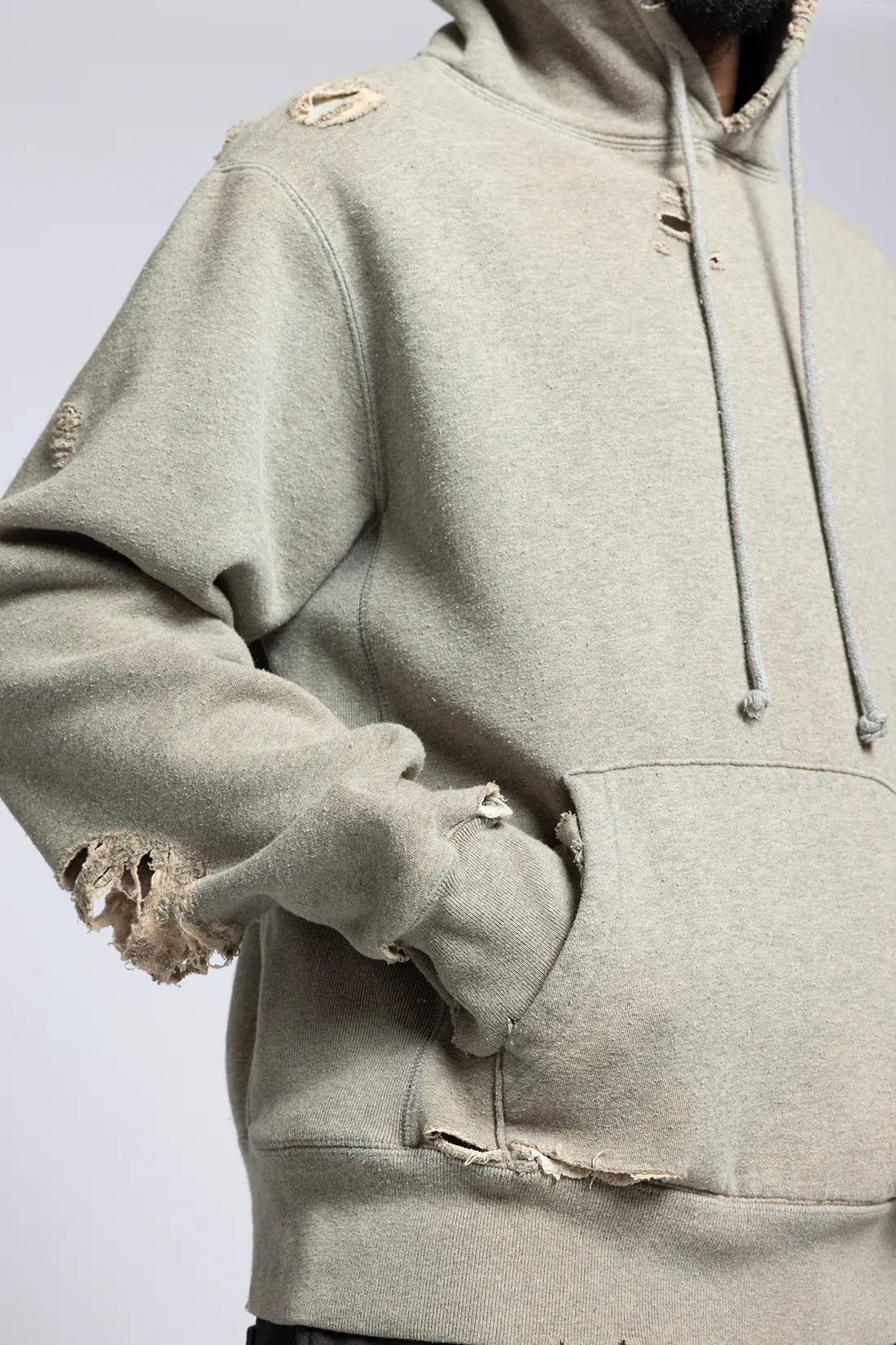 Exclusive Varsity Hoodie - Vintage Distressed Heather Grey