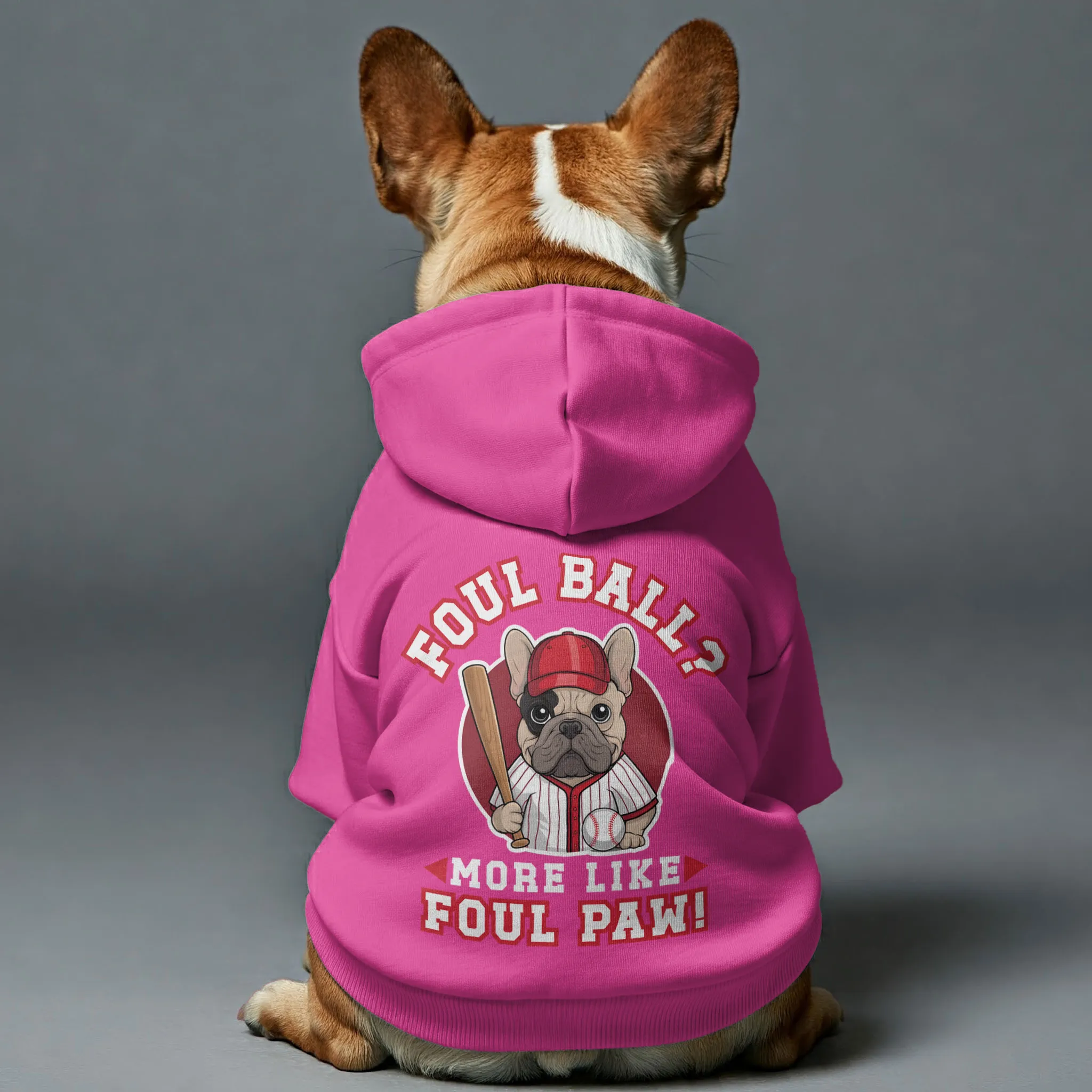 Foul Ball? More Like Foul Paw! - Personalized French Bulldog Hoodies with Funny Quotes – Stylish, Cozy, and Premium 100% Cotton