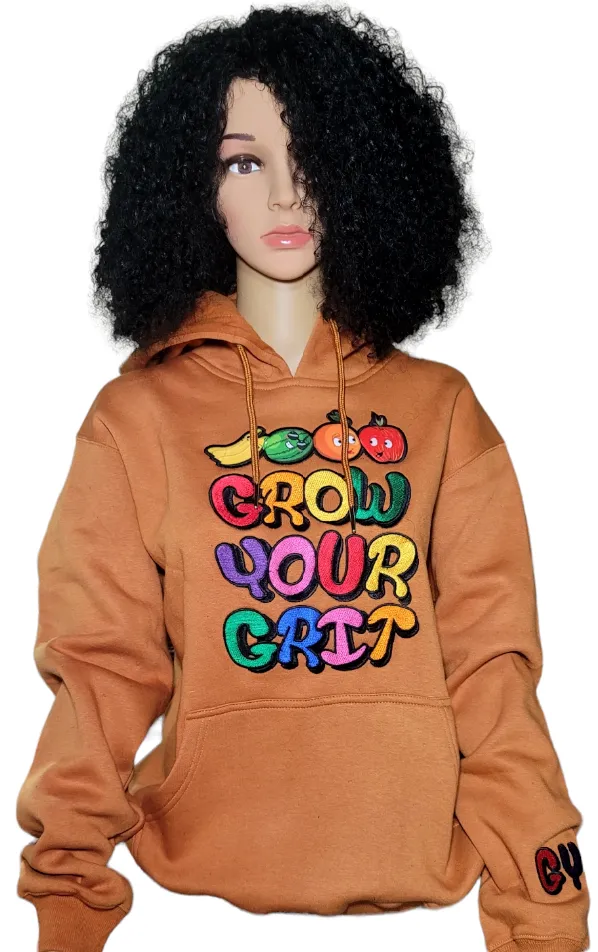 Grow Your Grit Sportswear fleece Caramel-Brown.