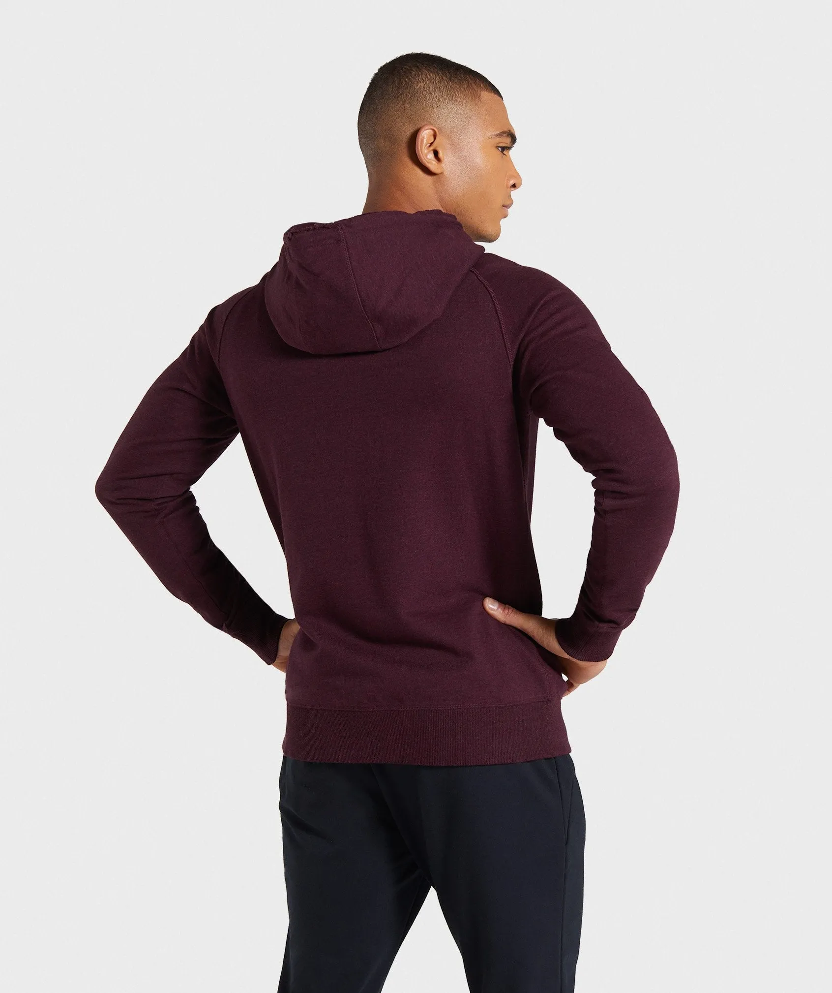 Gymshark Legacy Plus Zip Hoodie - Dark Red