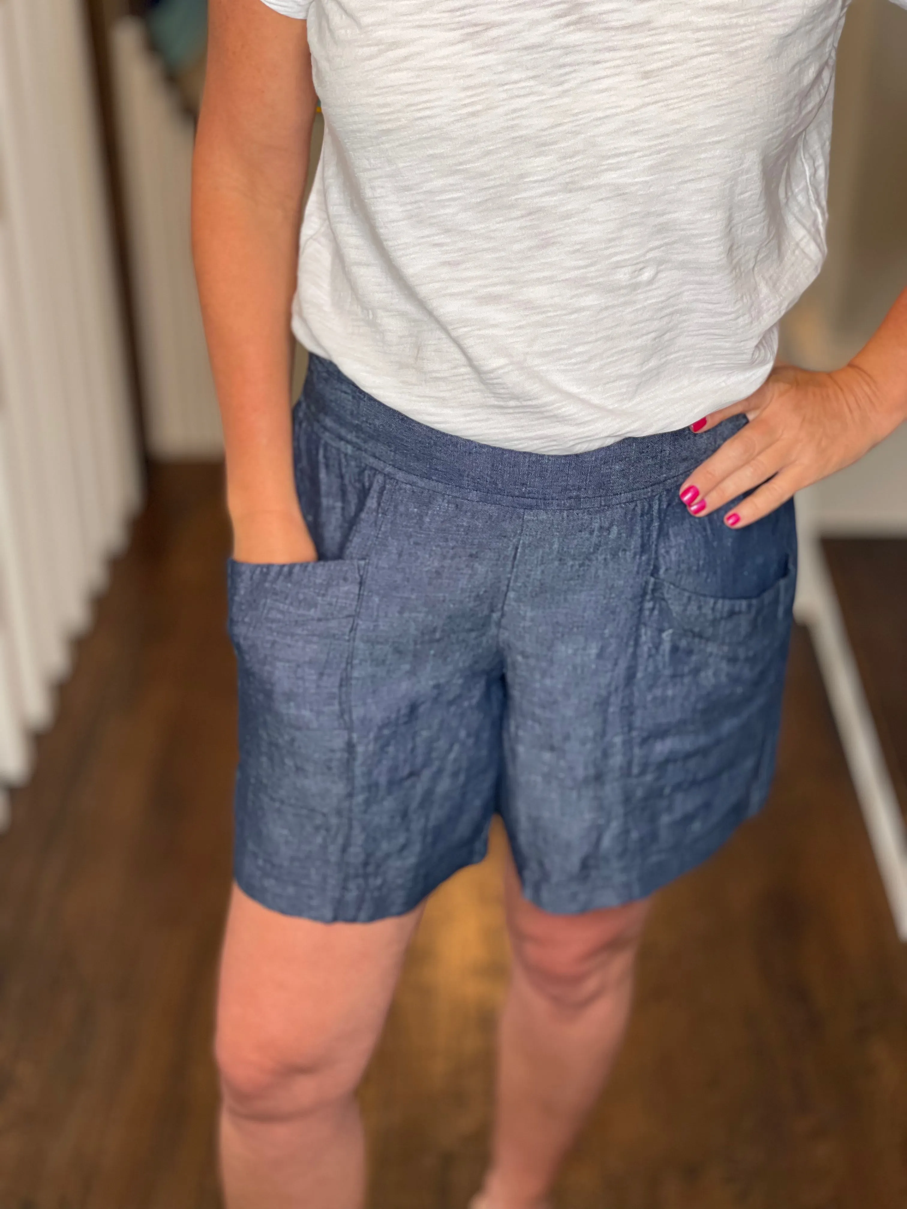 Ivy Jane Chambray Linen Shorts