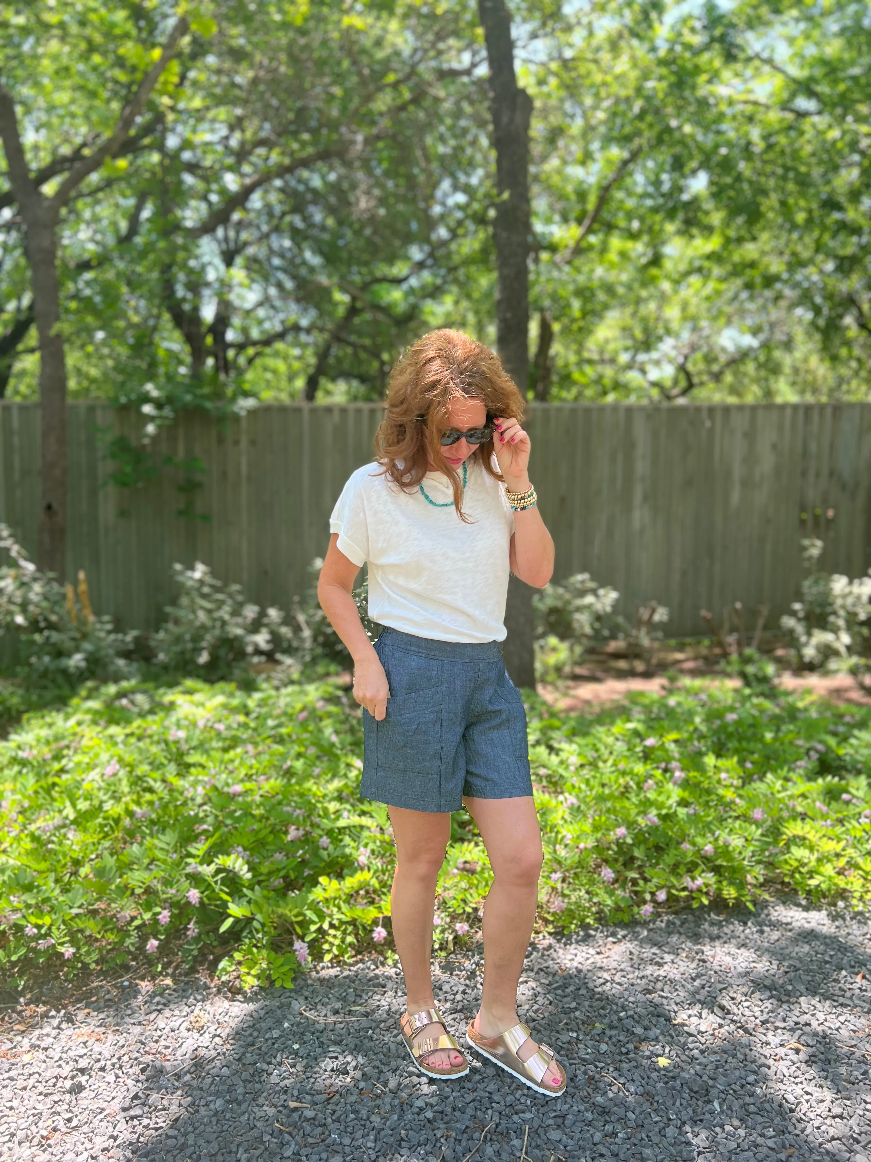 Ivy Jane Chambray Linen Shorts