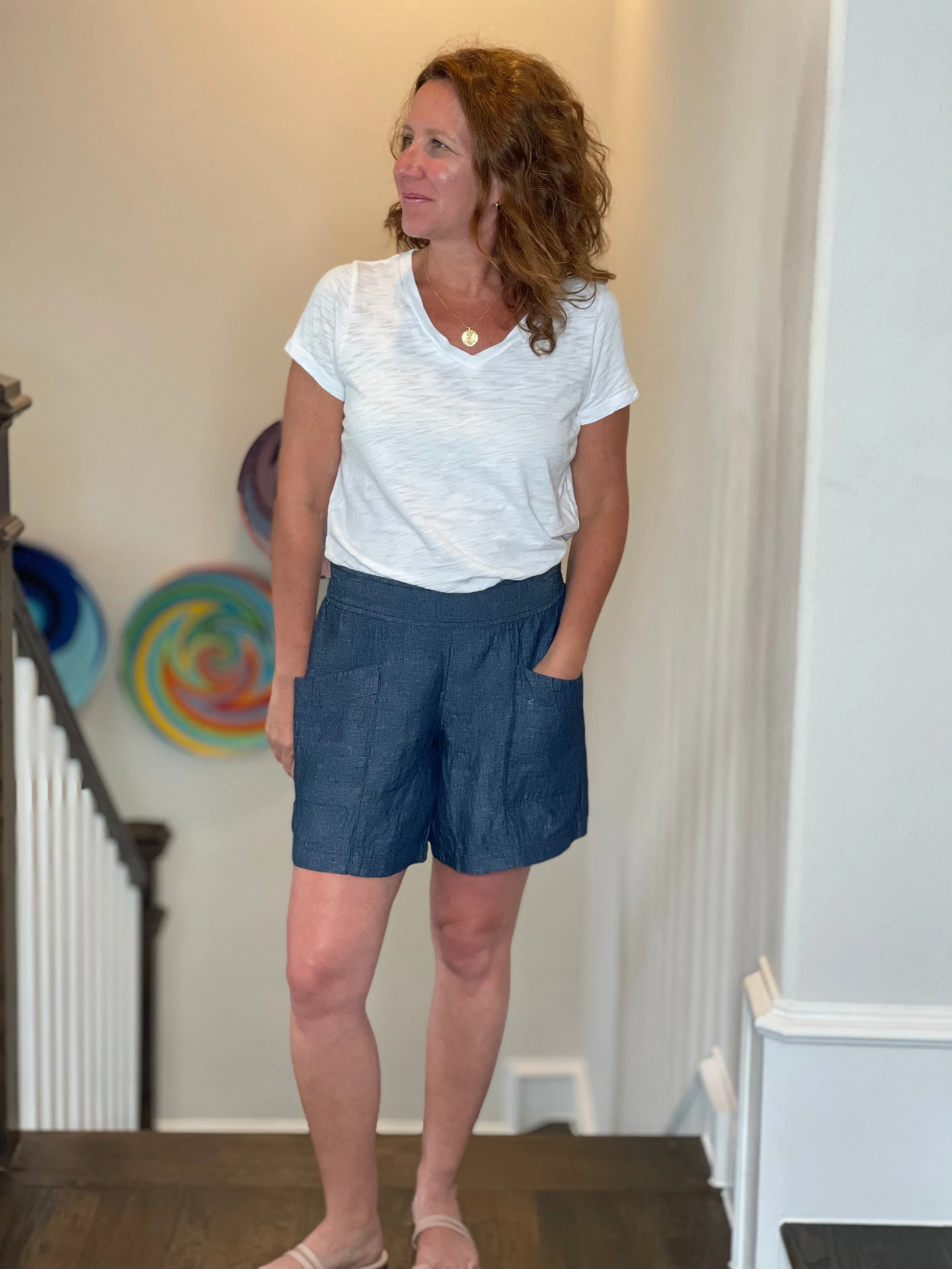 Ivy Jane Chambray Linen Shorts