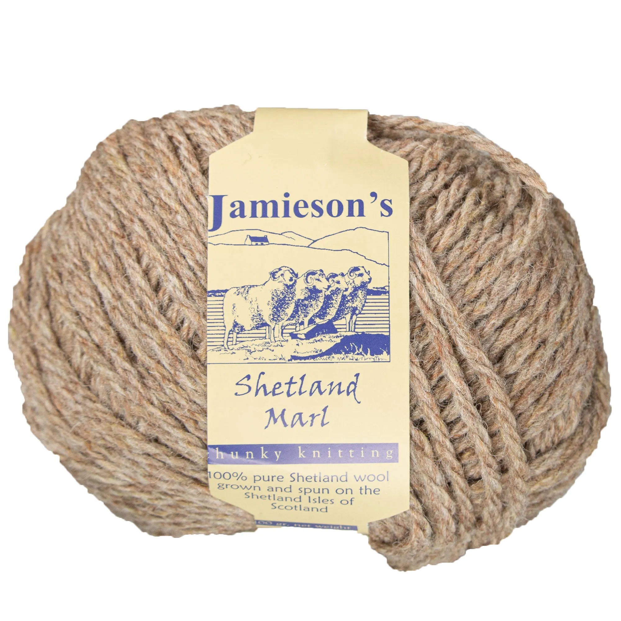 Jamieson's of Shetland Marl Chunky Yarn - 141 Camel