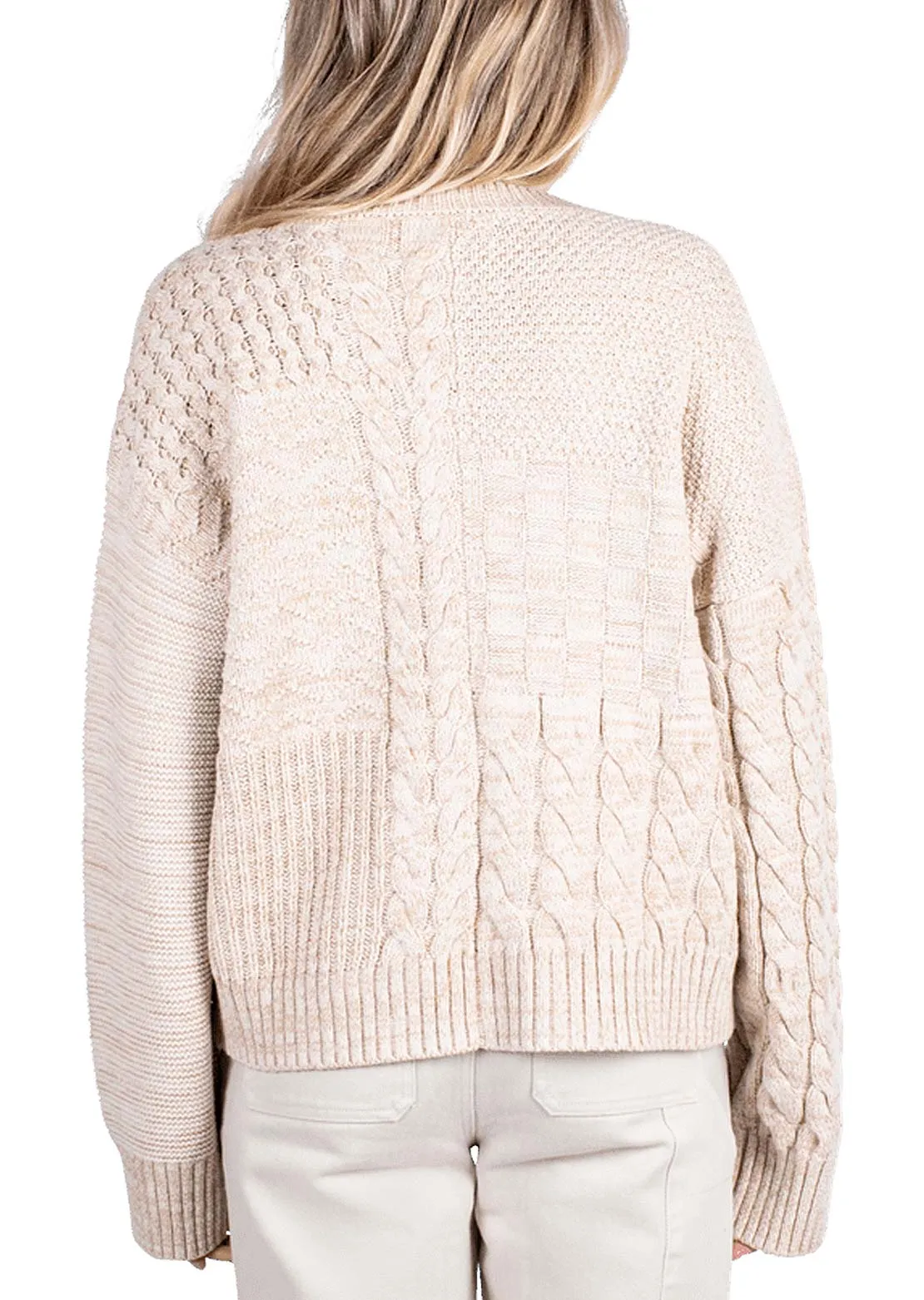 Jetty Women's Quincy Patchwork Cardigan Sweater