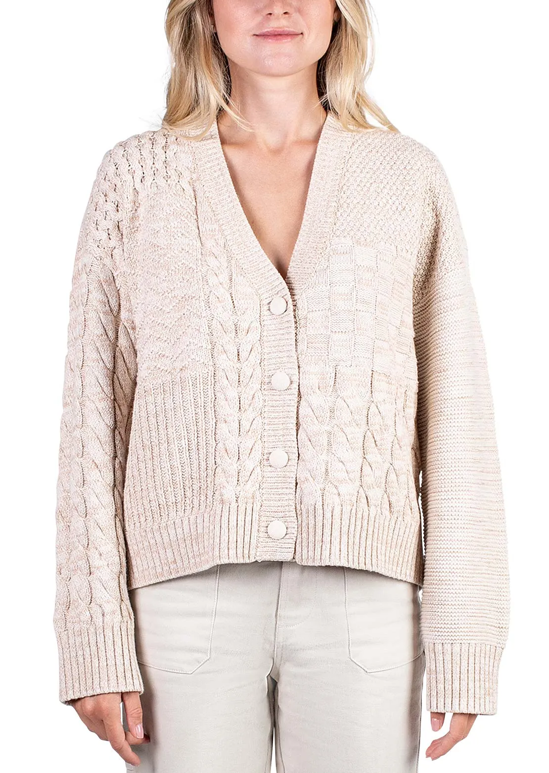 Jetty Women's Quincy Patchwork Cardigan Sweater