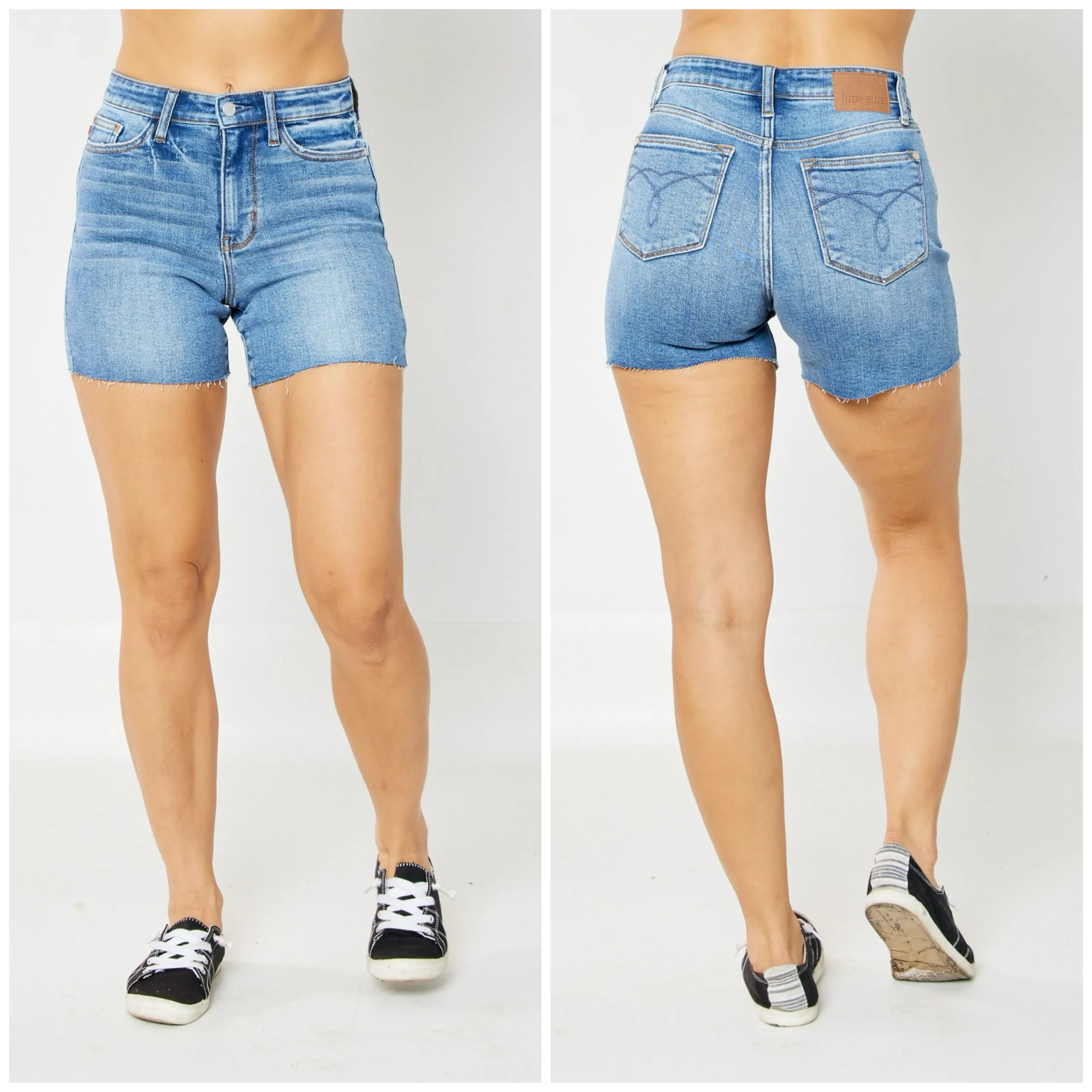 Judy Blue Medium Wash High Waist Shorts