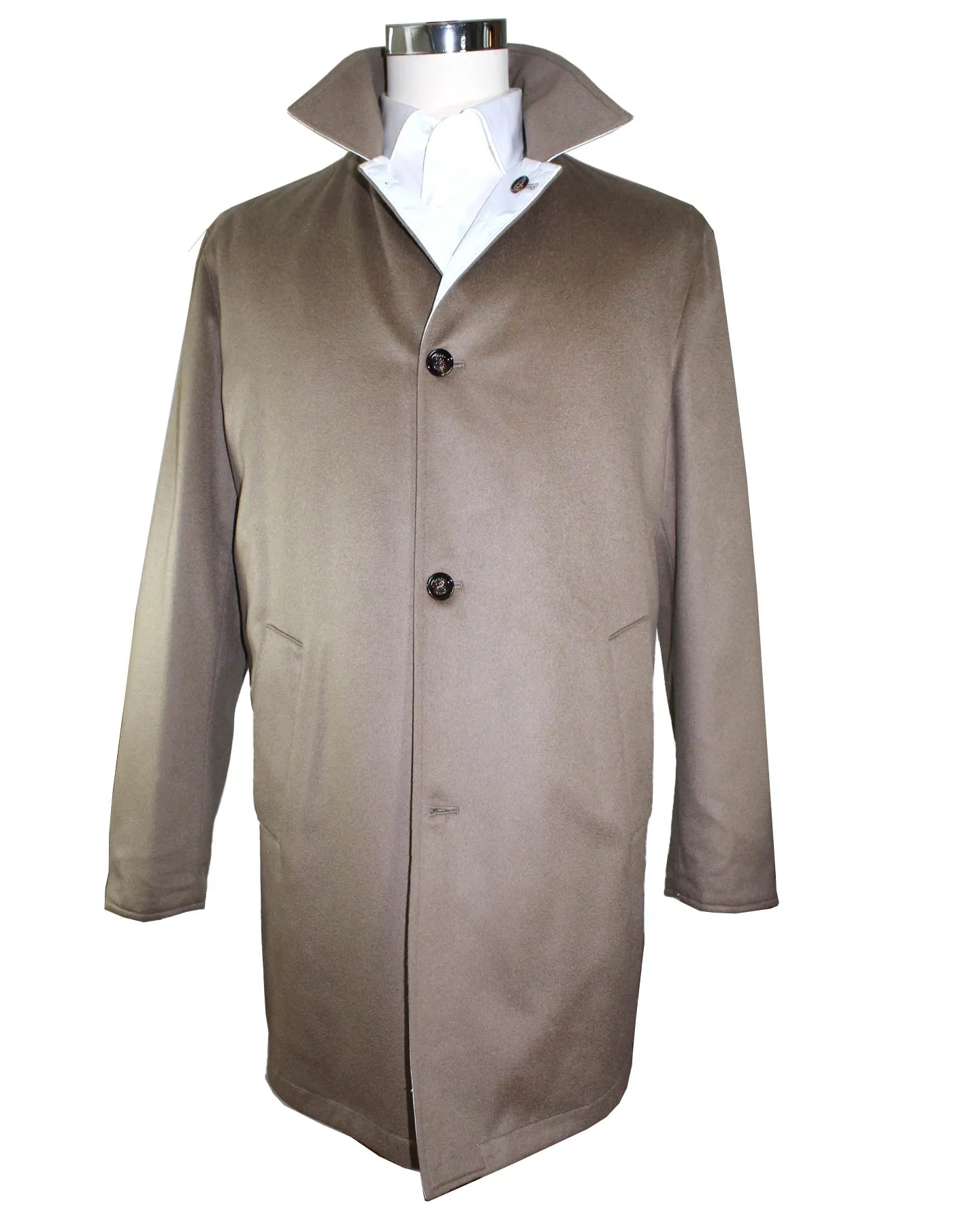 Kired Cashmere Coat Camel Reversible Overcoat SALE