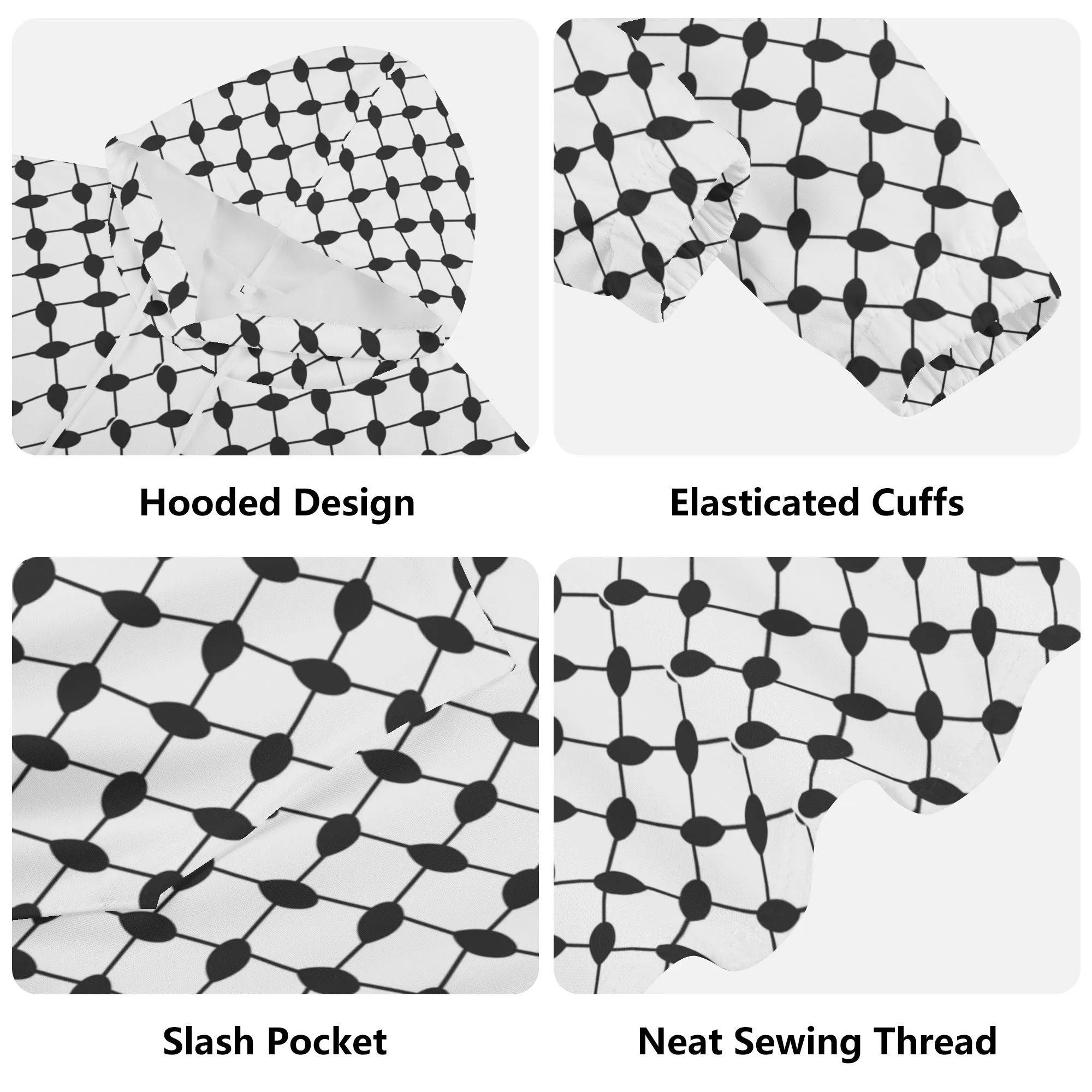 Lightweight keffiyeh Hoodie Sweatshirt