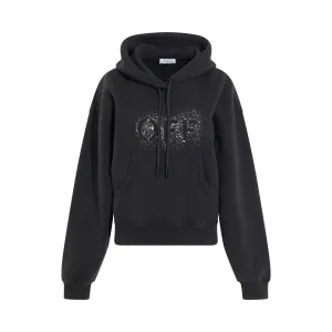 Logo Stencil Oversize Hoodie in Black