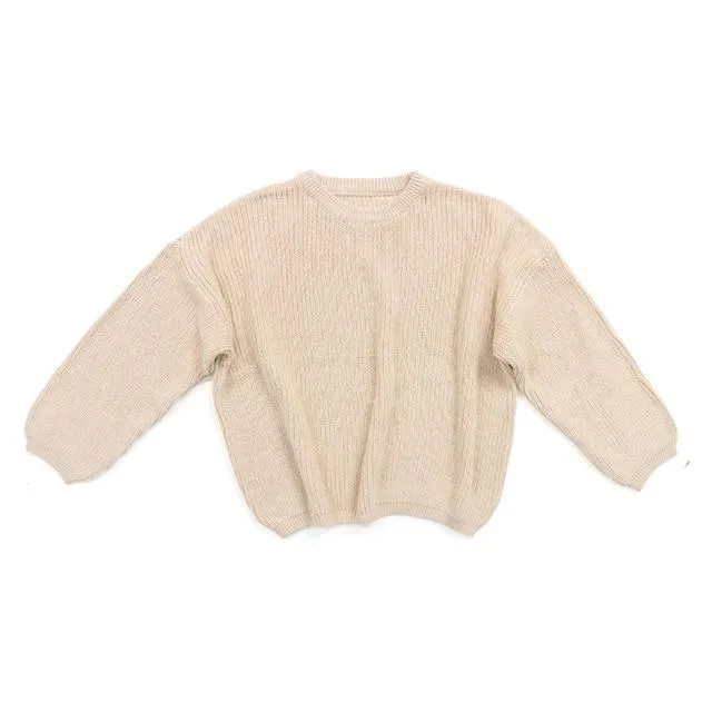 Long Sleeve Solid Knitting O-Neck Sweaters Unisex 0-5Years