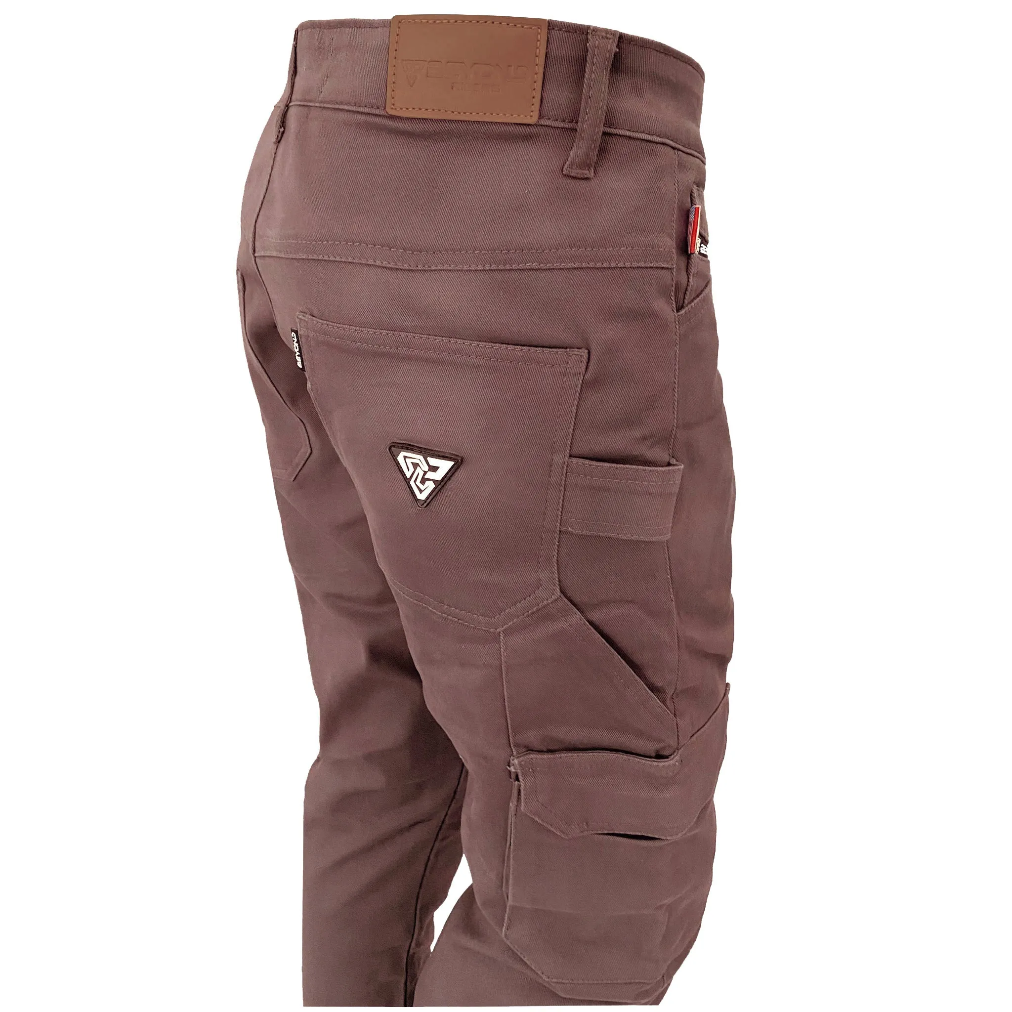 Loose Fit Cargo Pants - Light Cacao with Pads