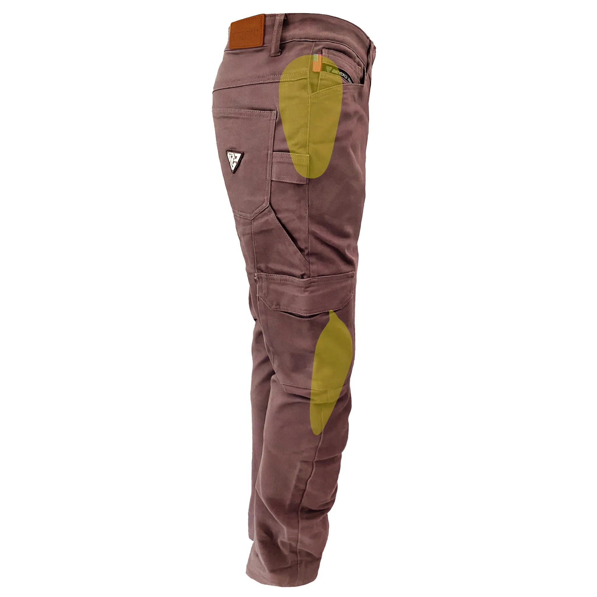 Loose Fit Cargo Pants - Light Cacao with Pads