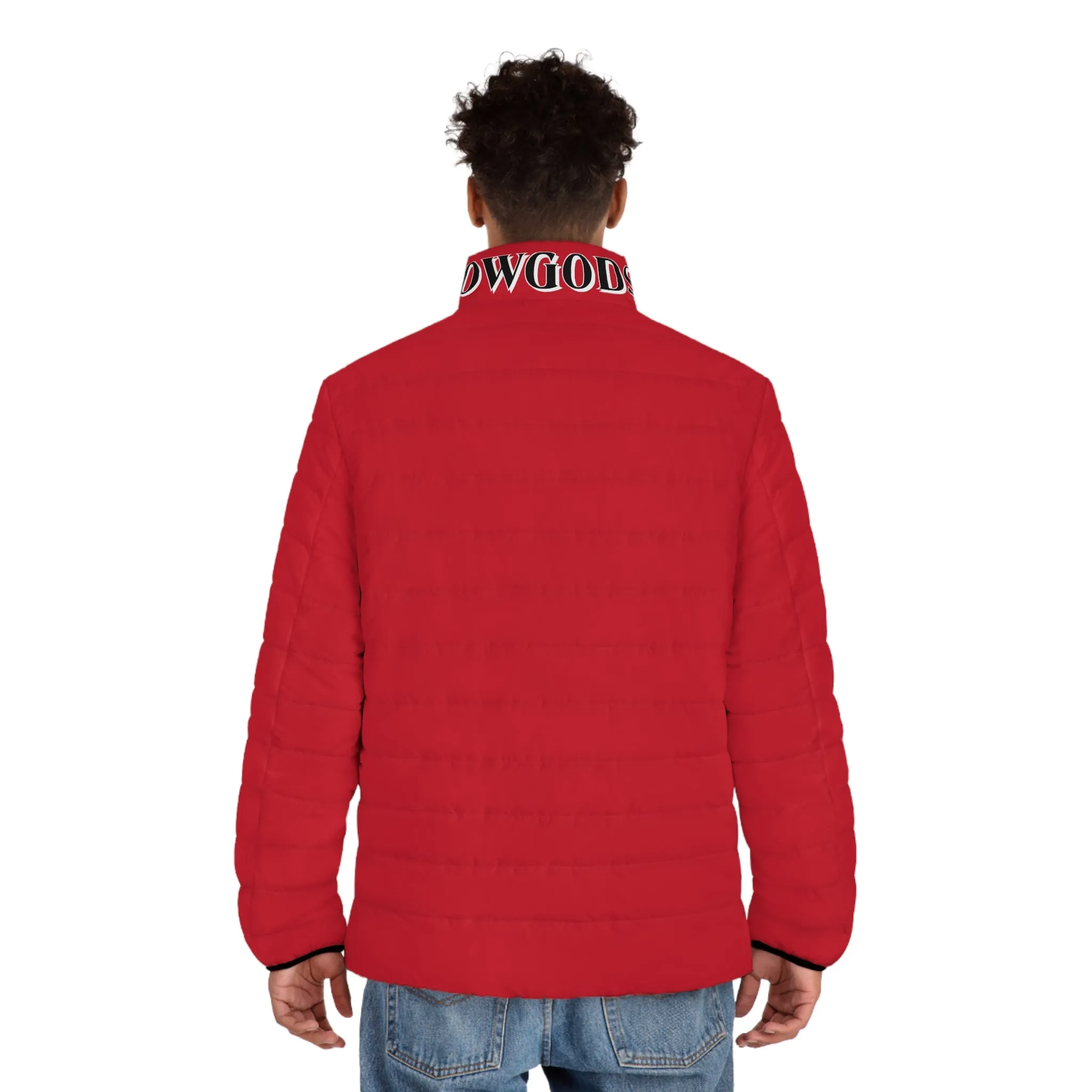 Men's CROWGODSHI Puffer Jacket, RED