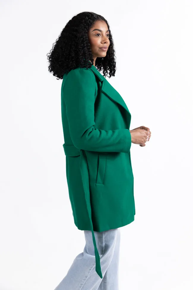 Mistletoe Moment Green Coat FINAL SALE