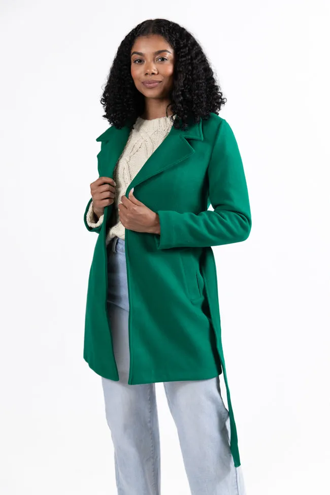 Mistletoe Moment Green Coat FINAL SALE