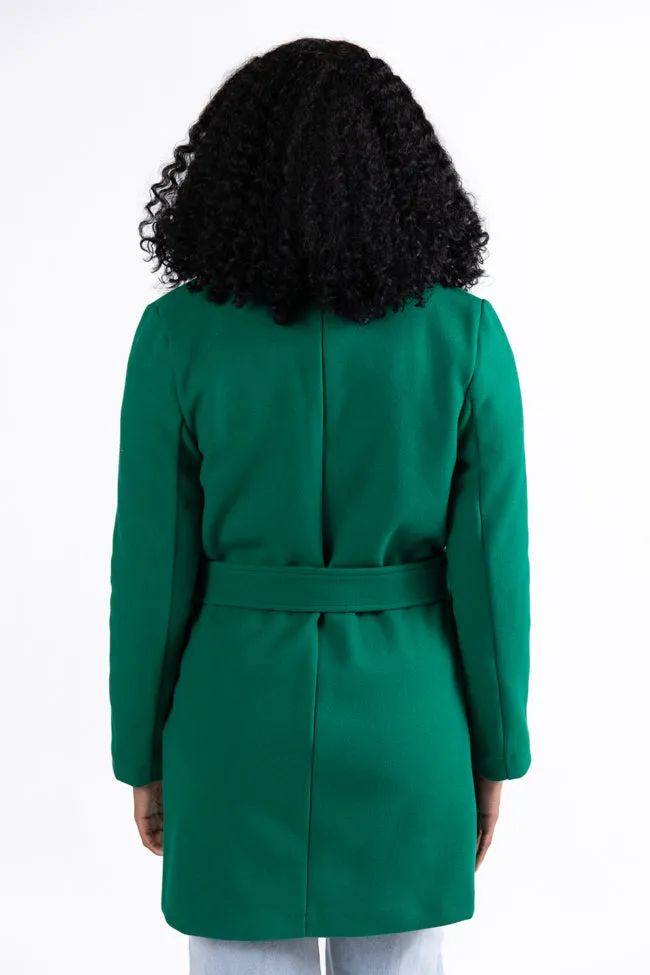 Mistletoe Moment Green Coat FINAL SALE