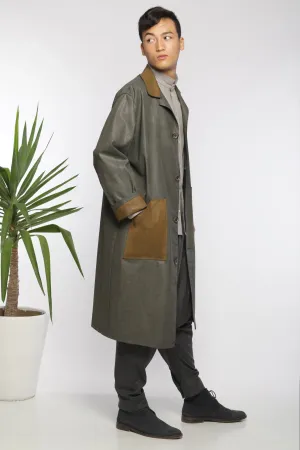 Olive trench coat