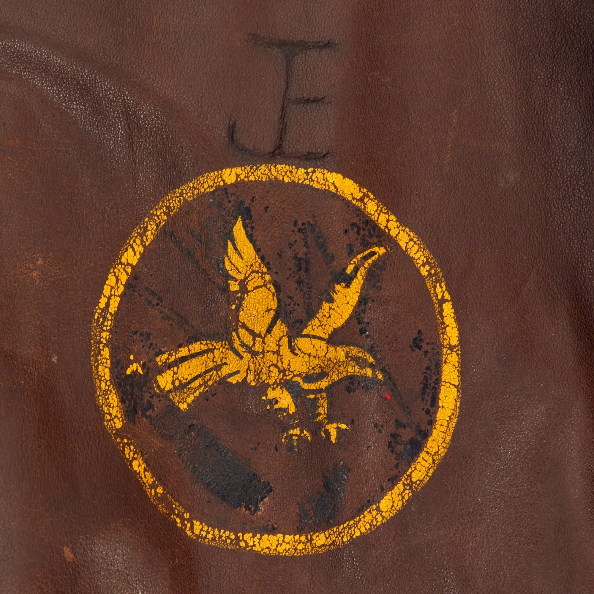 Original U.S. WWII Named B-17 Flying Fortress “Dragon Lady” 526th Bomb Squadron Painted A-2 Leather Flight Jacket - Co-Pilot James W. Eversole Jr