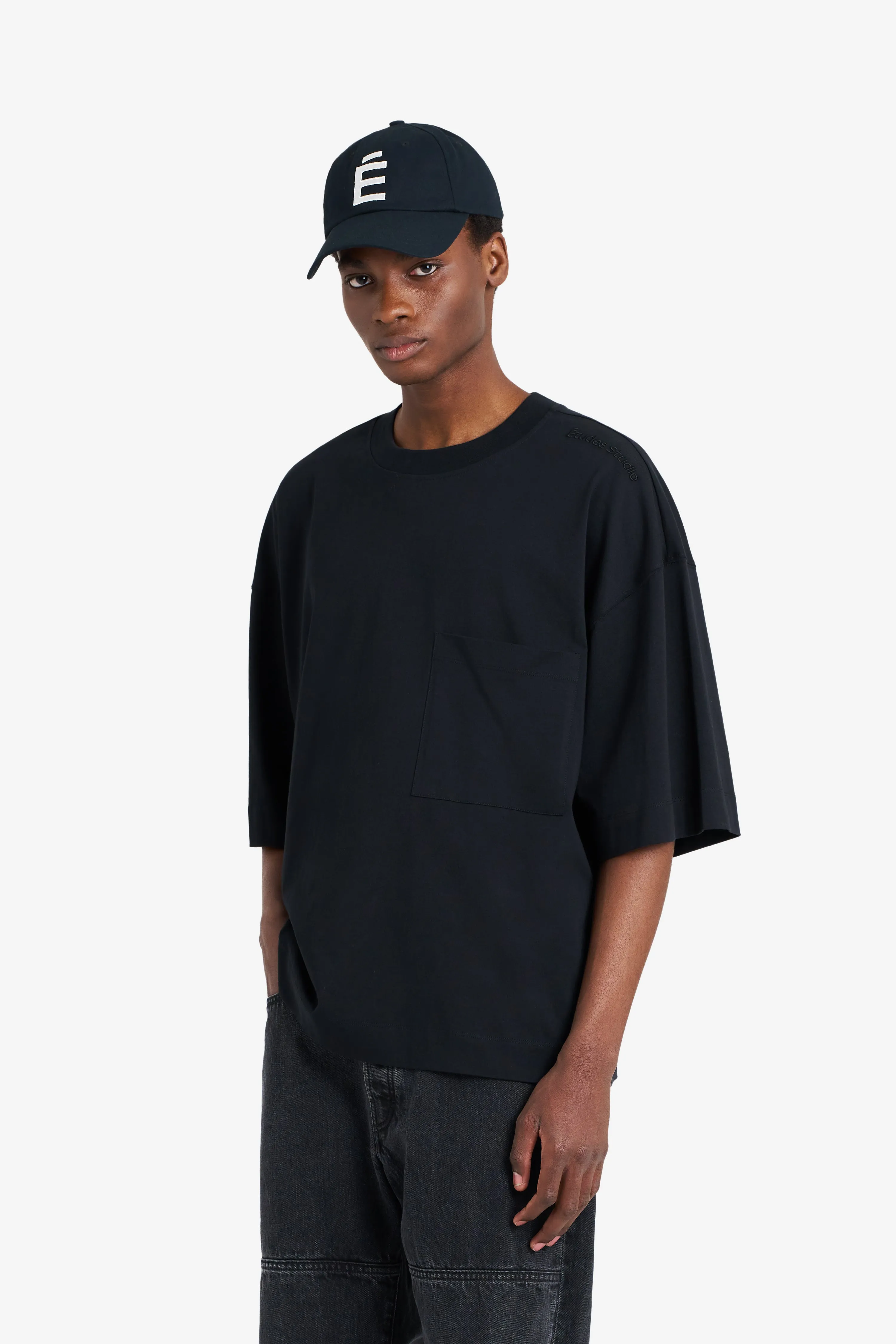 OVERSIZE POCKET TEE SHIRT BLACK