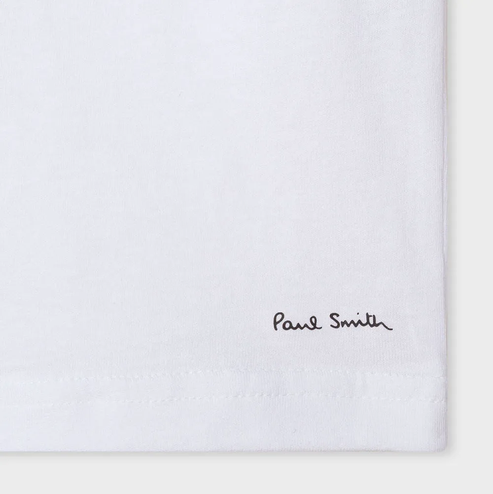 Paul Smith - Men's Crew Neck Short-Sleeve T-Shirt Two Pack in White