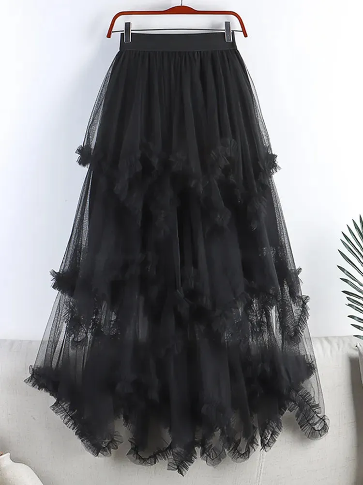 Ragged Ruffles Tulle Skirt