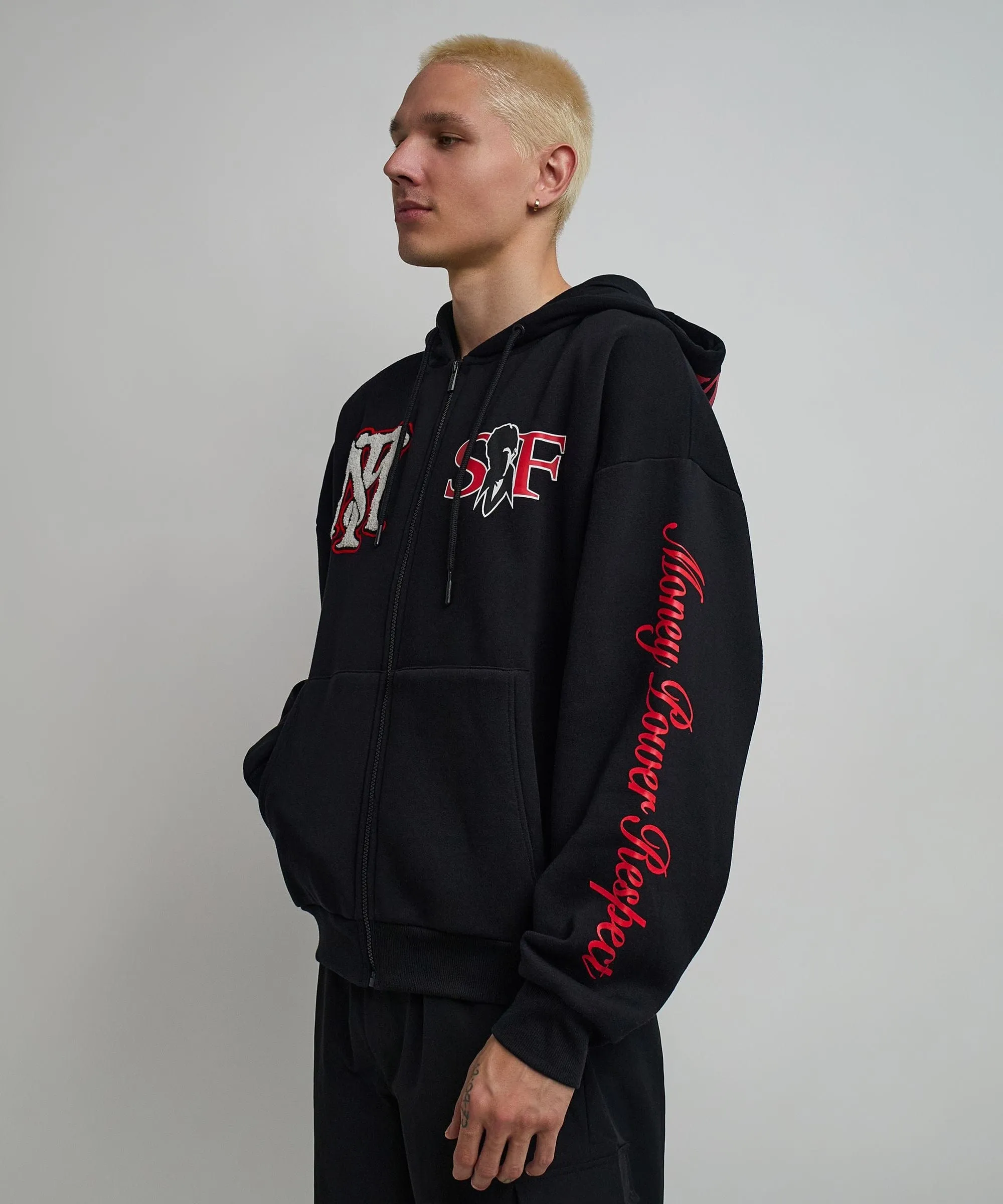 Scarface Respect Full Zip Hoodie - Black