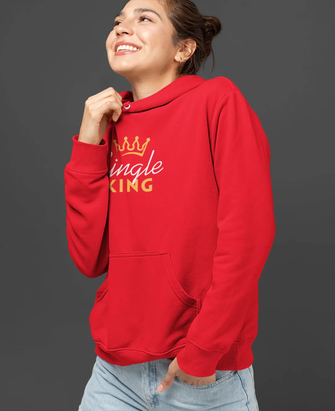 Single King Unisex Hoodie Red