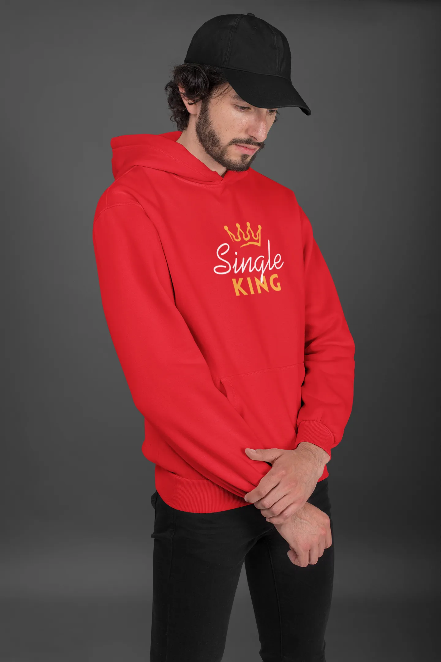 Single King Unisex Hoodie Red