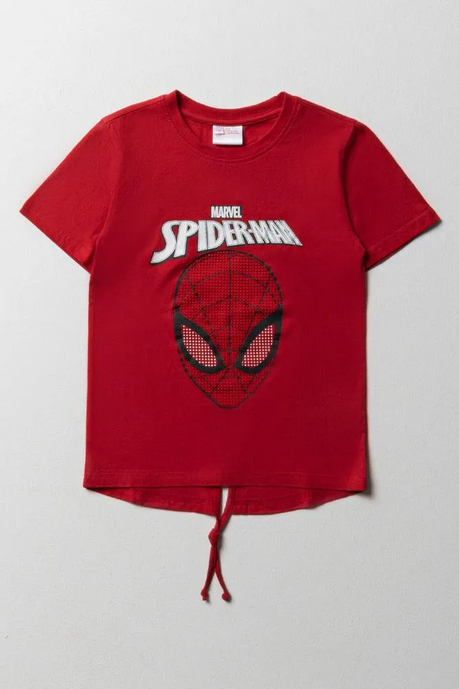 Spider-Man Tuxedo Short Sleeve T-Shirt Red