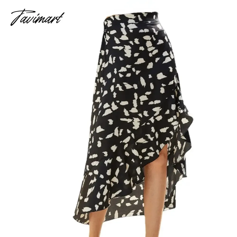 Tavimart Summer New Printed Women's Skirts Temperament Comfortable Breathable Leisure Vacation Beach Skirts Skirts Woman Skirts