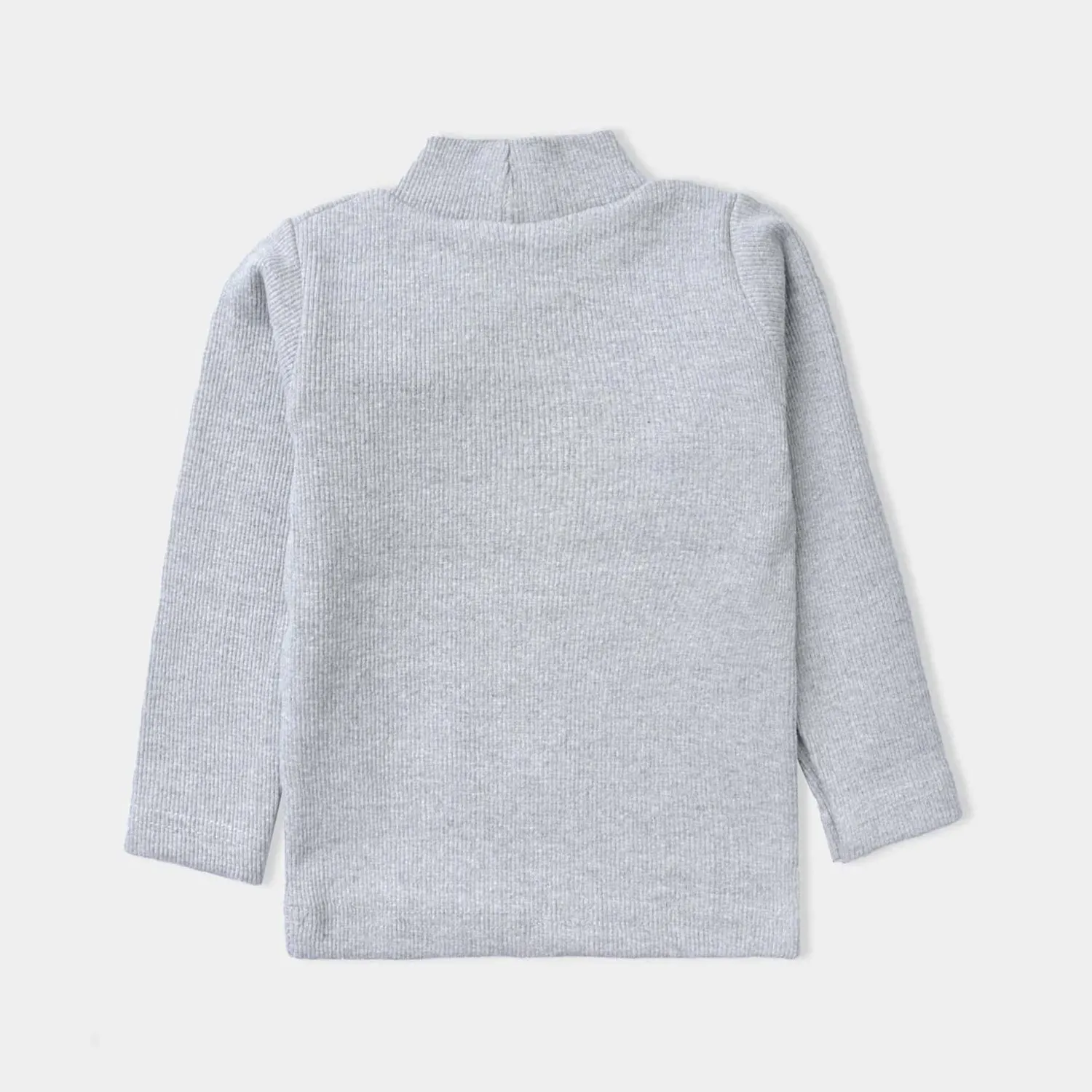 Unisex Rib Turtle Neck - Grey